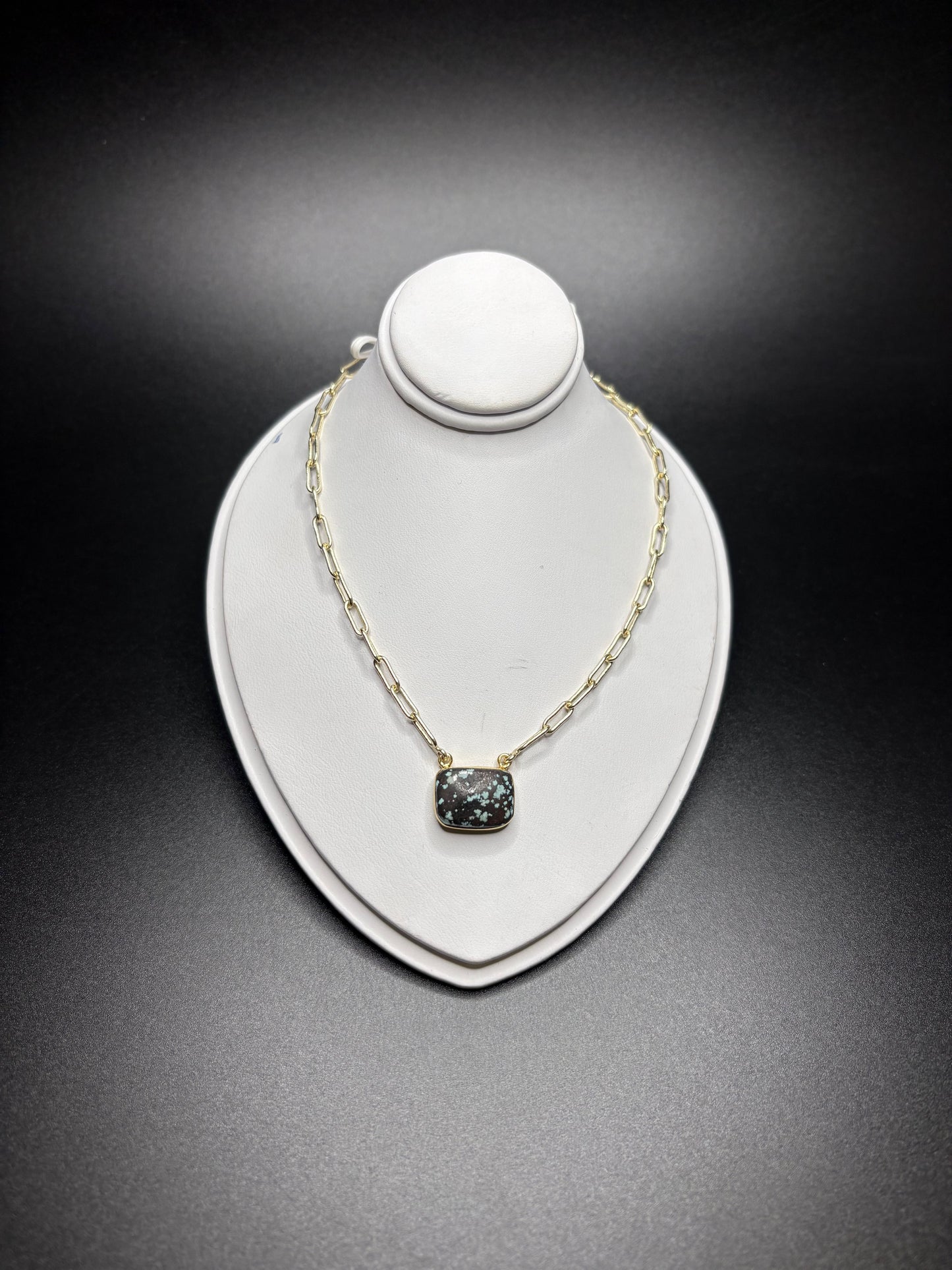 Gold-Plated Turquoise Necklace