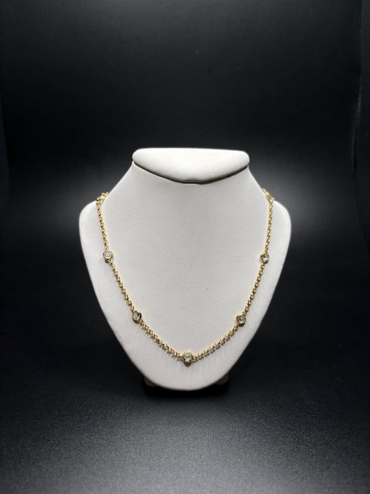 Gold-Filled Cz By The Yard Necklace