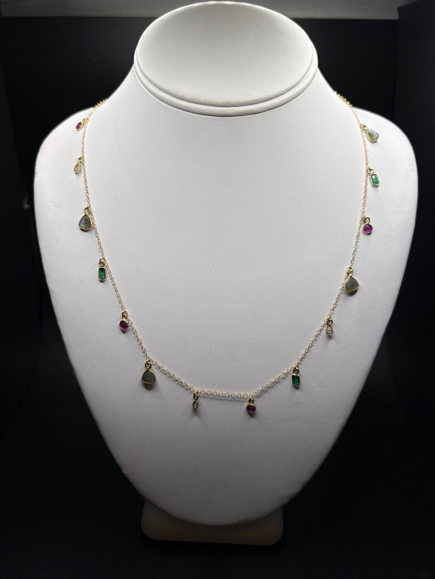 Gold-Filled Candy Gem Necklace