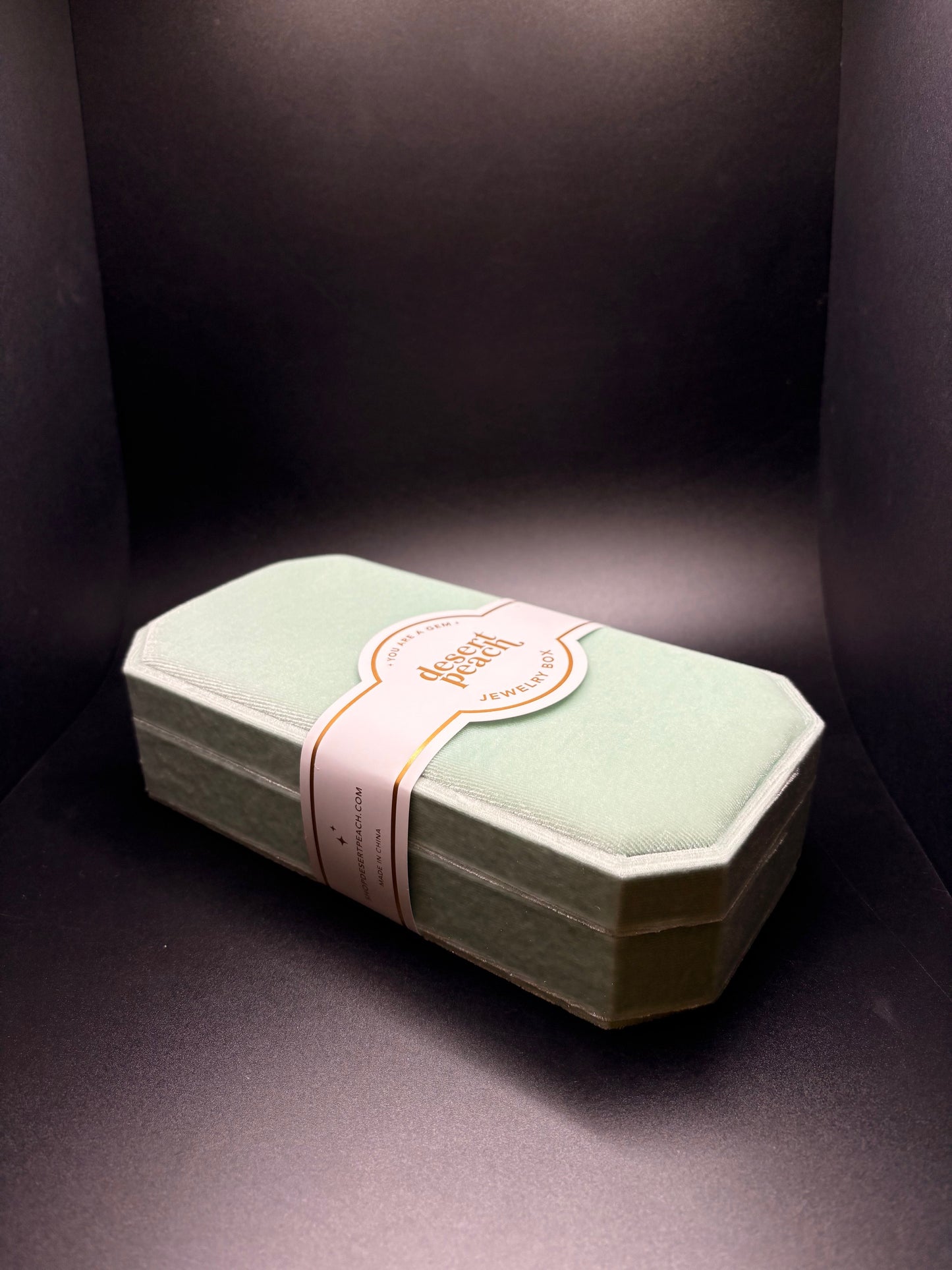 Aquamarine Velvet Jewelry Box