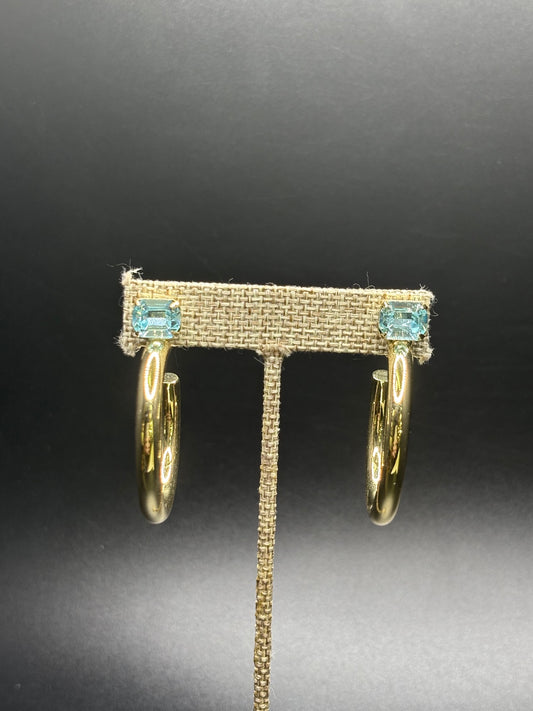 Keeley Emerald Cut Hoops