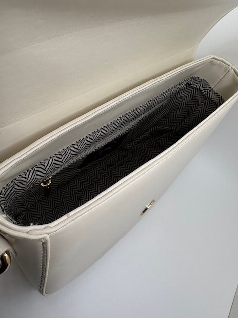 Cream Saddle Cross-body Purse
