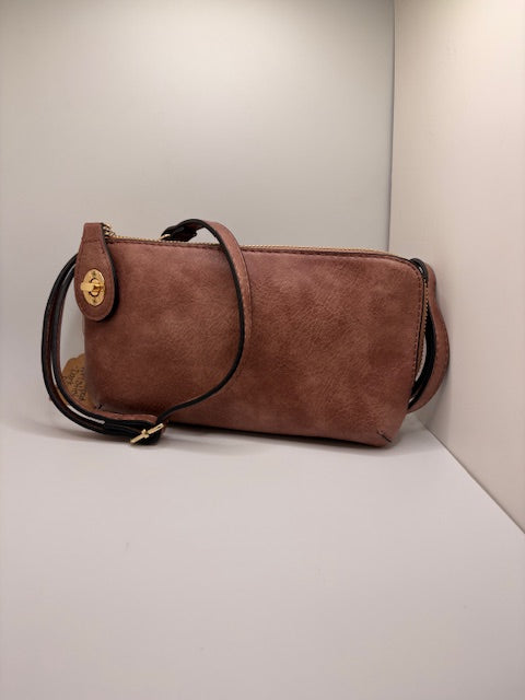 Dark Pink Cross Body/ Wristlet