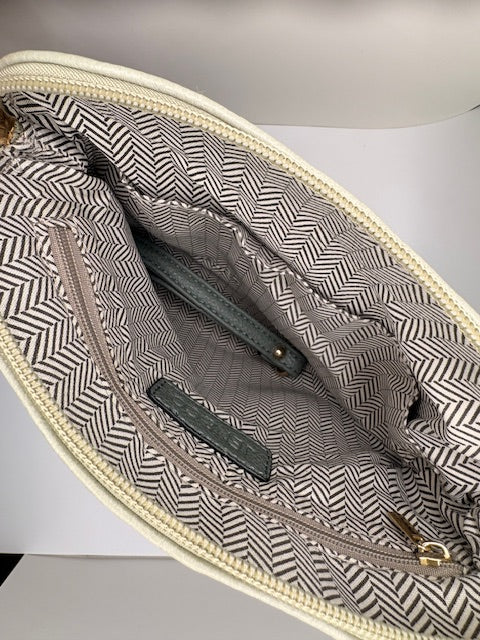 Teal/Sage Double Zip Cross Body