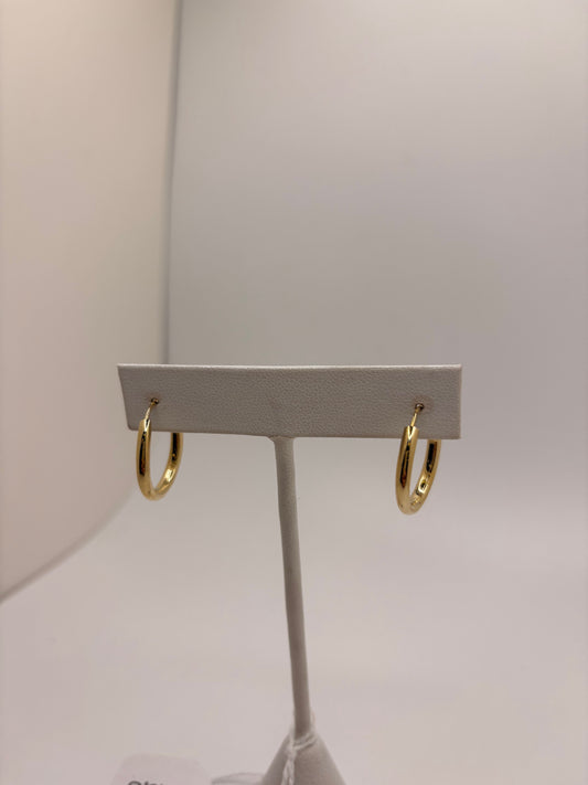 10K Yellow Gold Endless Hoops