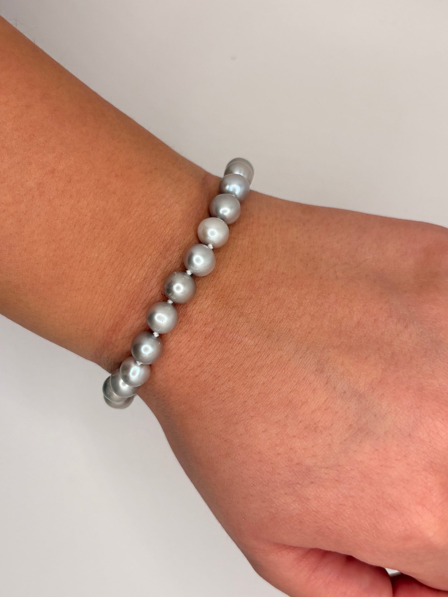 Sterling Silver Grey Fresh Water Pearl Bracelet