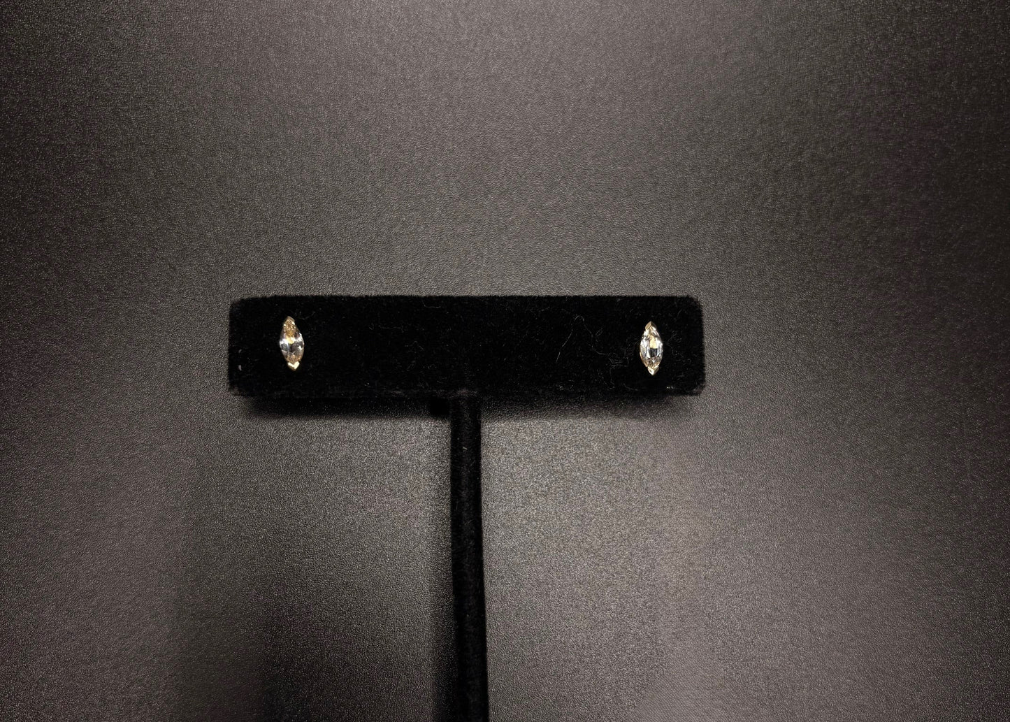 14K Yellow Gold Genuine White Topaz Studs
