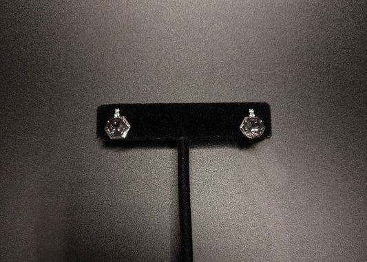 14K White Gold Genuine Alexandrite Studs