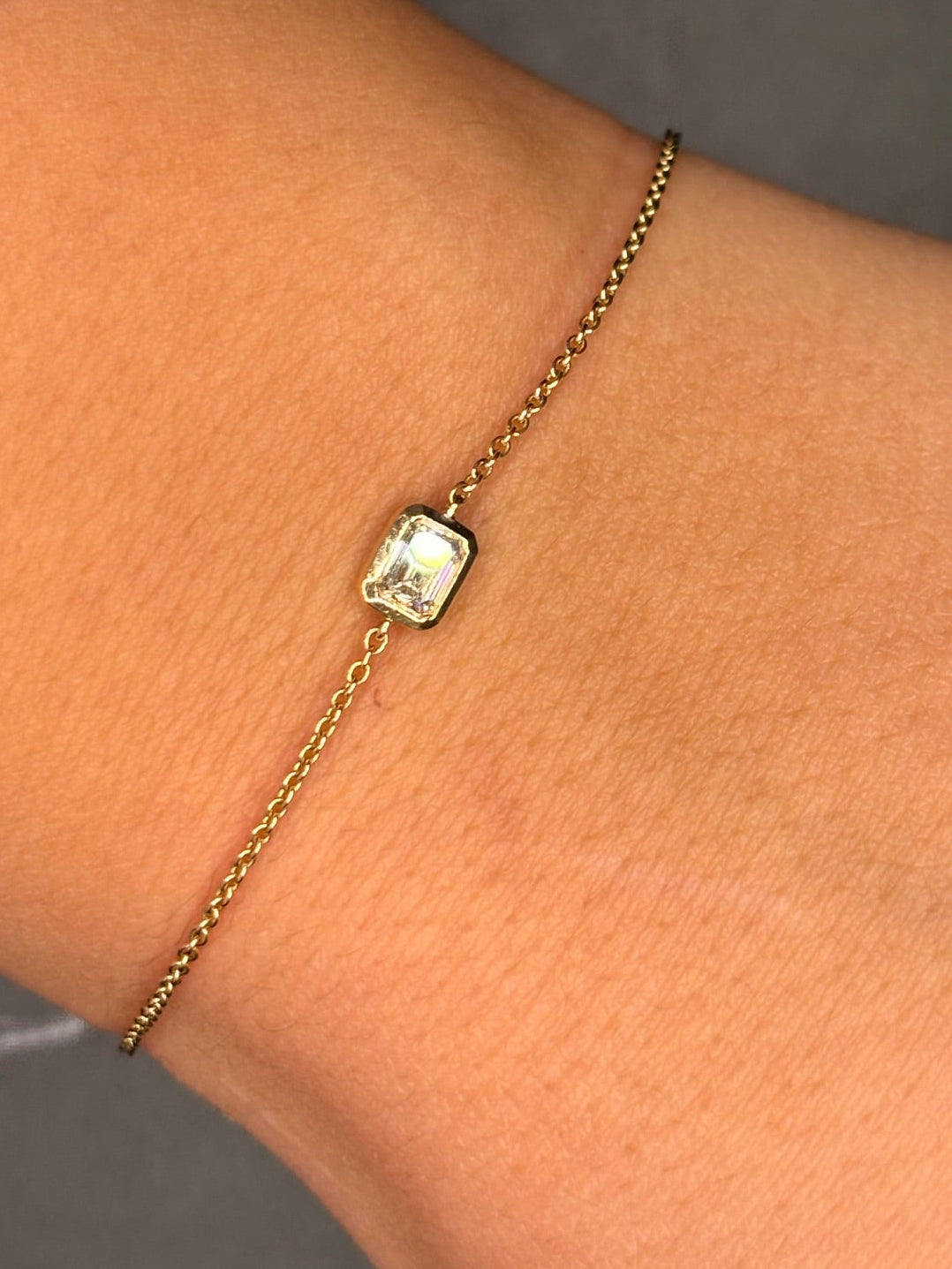 14K Yellow Gold Natural Diamond Bracelet
