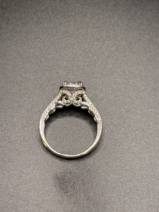 Sterling Silver Cushion Cut Cz Ring
