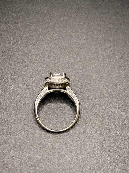Sterling Silver Cushion Cut CZ Ring