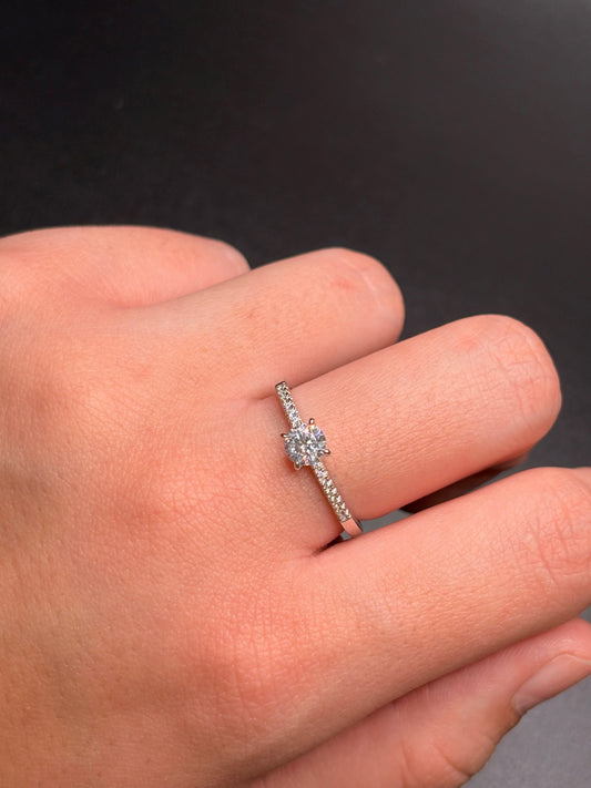 Sterling Silver Princess Cut CZ Ring