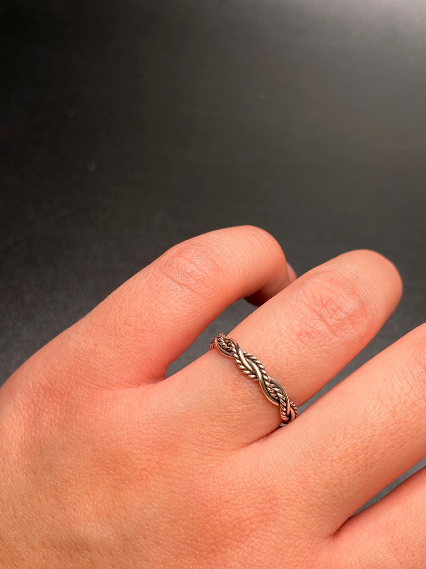 Sterling Silver Rope Ring