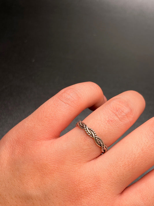 Sterling Silver Rope Ring