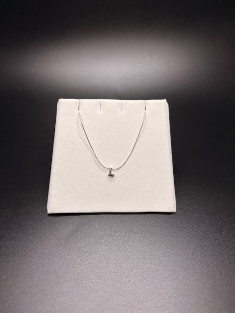 Sterling Silver "L" Pendant Necklace