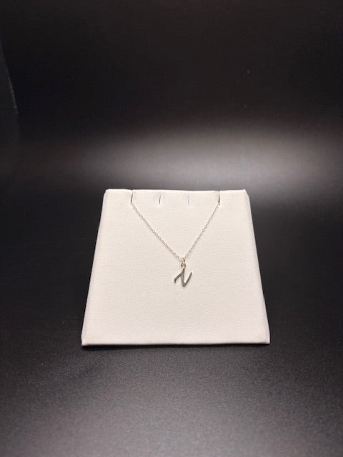 Sterling Silver "N" Necklace