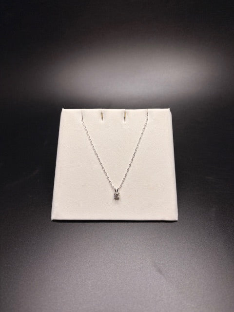 Sterling Silver Lab Grown Diamond Pendant Necklace