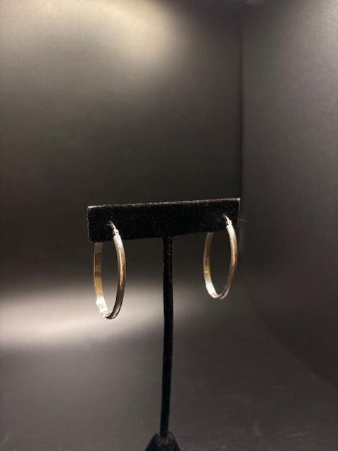 Sterling Silver Oval Hoops