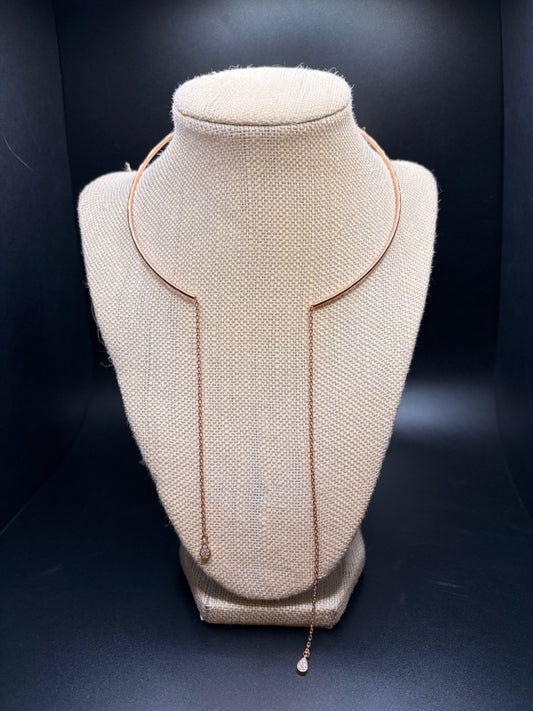 Rose Gold-Filled Dangle Choker Necklace