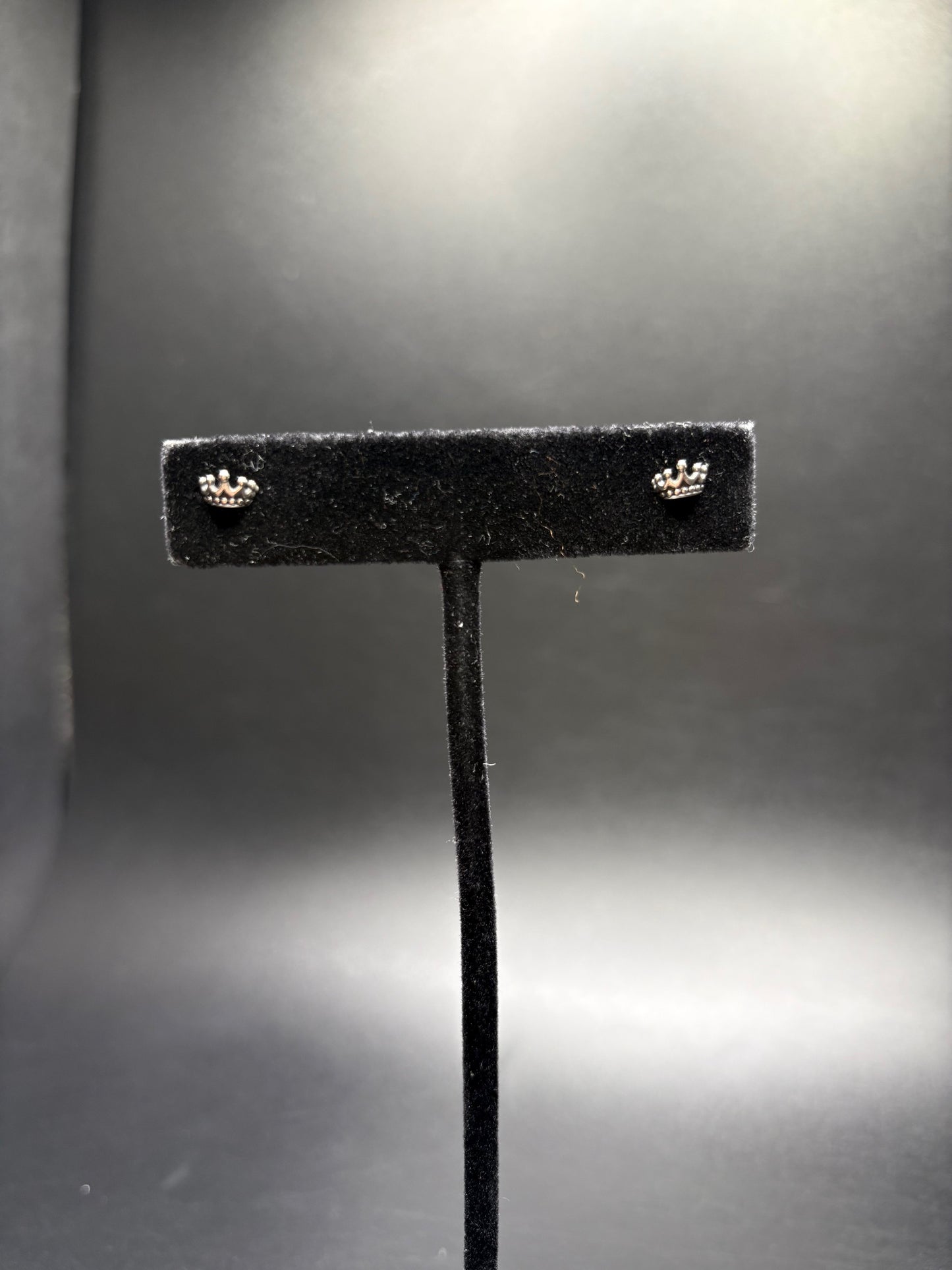 Sterling Silver Crown Studs