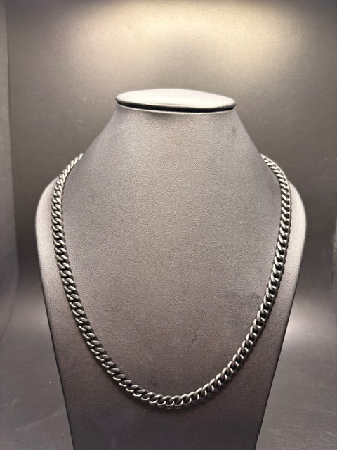 Matte Black Stainless Steel Cuban Chain