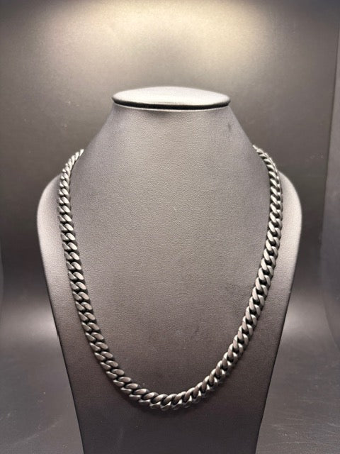 Matte Black Stainless Steel Cuban Chain