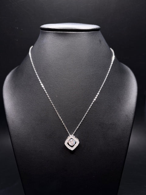 Sterling Silver Dancing Cz Necklace