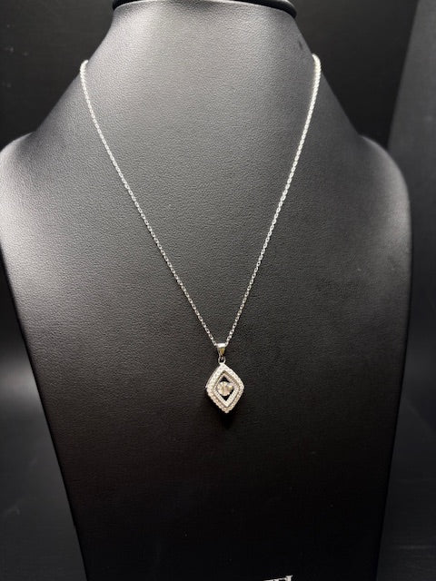 Sterling Silver Dancing Cz Necklace