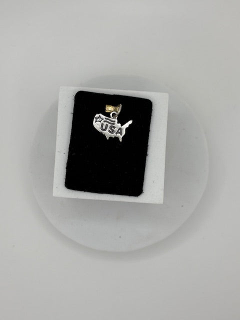 Sterling Silver USA Charm
