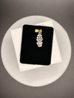 Sterling Silver Flower Pot Charm