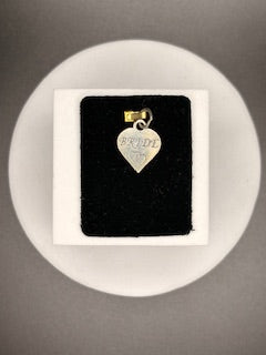 Sterling Silver Bride Heart Charm