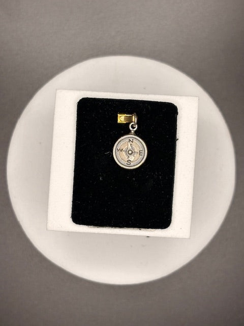 Sterling Silver Compass Charm