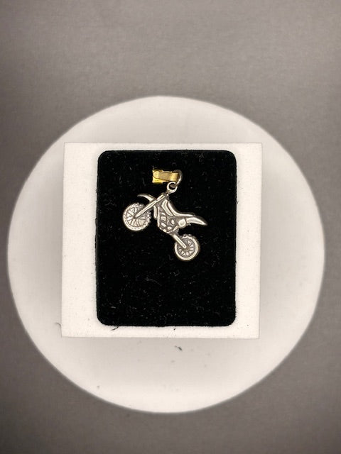 Sterling Silver Dirt Bike Charm