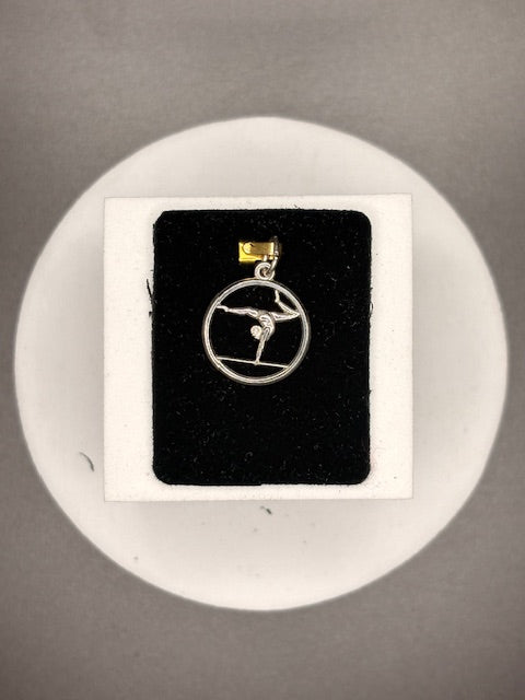 Sterling Silver Gymnast Charm