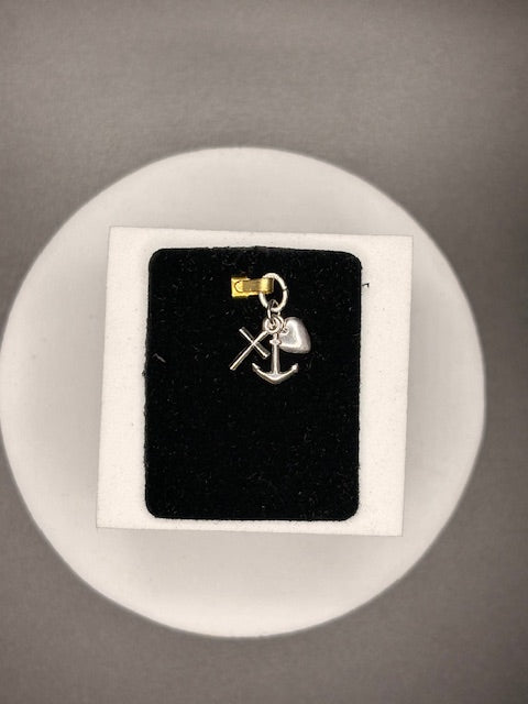 Sterling Silver Faith, Hope, & Charity Charm