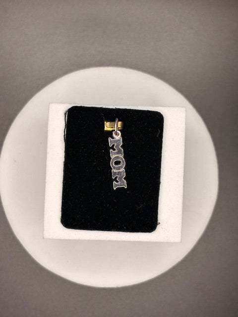 Sterling Silver Mom Charm