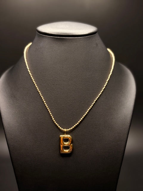 Gold-Filled Bubble Initial Necklace