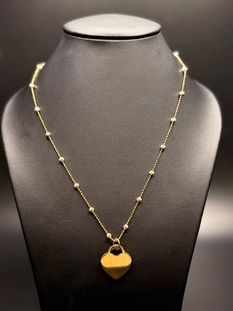 Gold-Filled & PVD Gold Heart Engraveable Pendant Necklace