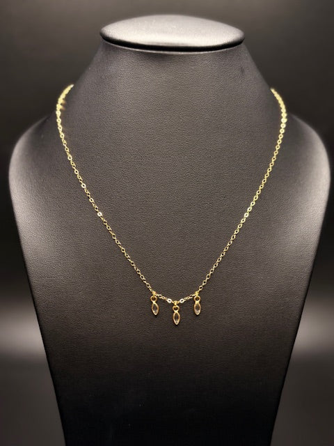 Gold-Filled Marquise Cz Necklace