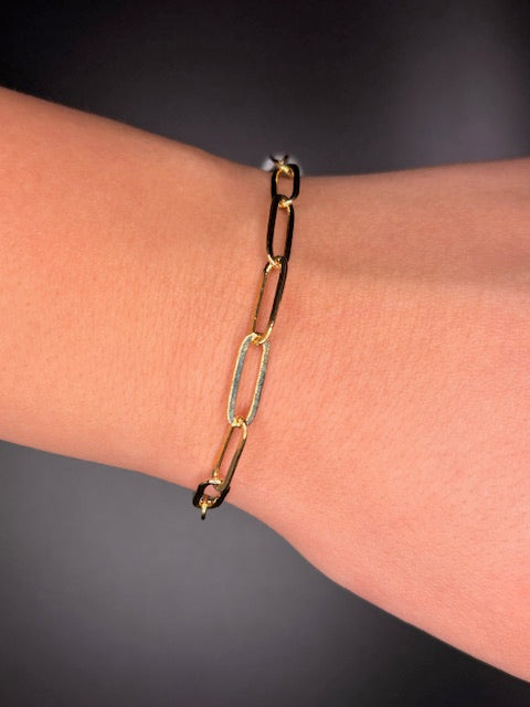 Gold-Filled Paperclip Bracelet
