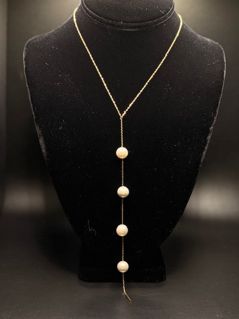 Gold-Filled Pearl Drop Necklace
