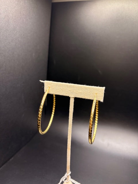 Gold-Plated 50mm Hoops