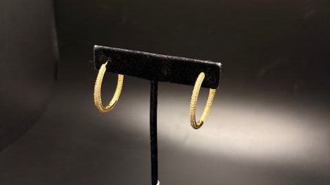 Gold-Plated Cz 25mm Hoops