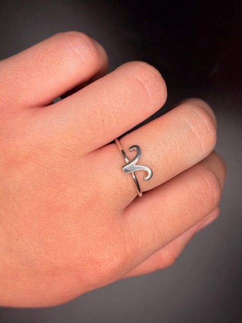 Sterling Silver Aries Sign Ring