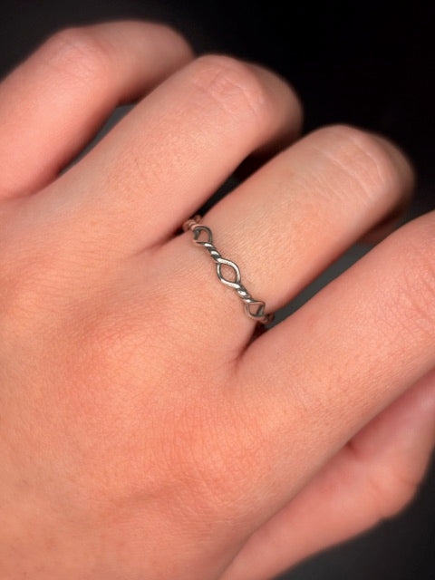 Sterling Silver Rope Ring