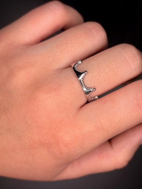 Sterling Silver Crown Ring