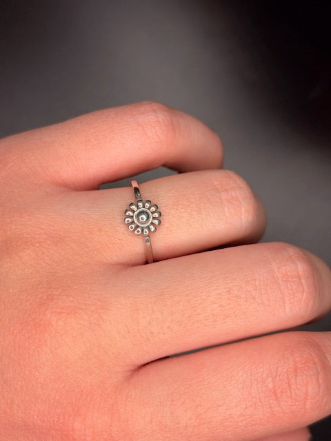 Sterling Silver Flower Ring