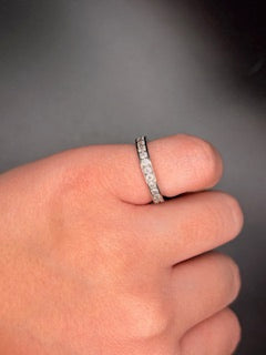 Sterling Silver Cz Eternity Band