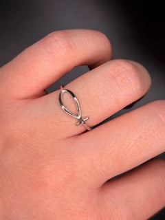 Sterling Silver Fish Ring