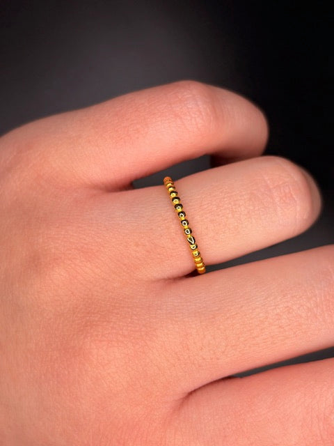 Gold-Filled Beaded Ring